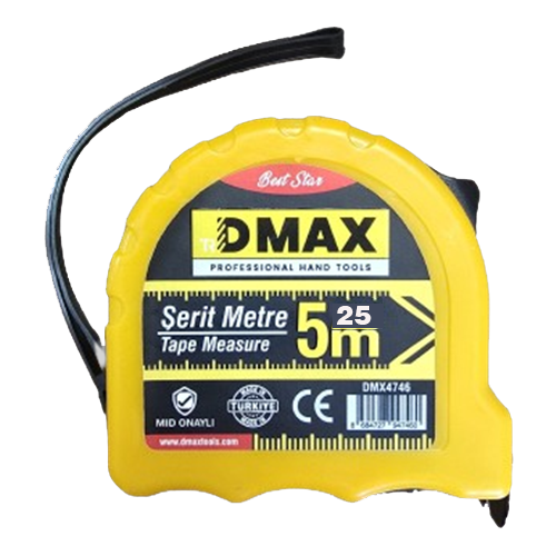 DMAX PROFESYONEL ÇELİK ŞERİT METRE 5X25 mt DMX4747